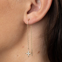 Load image into Gallery viewer, Scream Pretty Starburst Threader Earrings (comes in Gold Plated or Silver Plated)