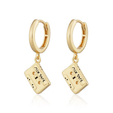 Load image into Gallery viewer, Scream Pretty Mix Tape Hoop Earrings (comes in Gold Plated or Silver Plated)