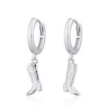 Load image into Gallery viewer, Scream Pretty Cowboy Boot Hoop Earrings (comes in Gold Plated or Silver Plated)