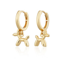 Load image into Gallery viewer, Scream Pretty Balloon Dog Hoop Earrings (comes in Gold Plated or Silver Plated)