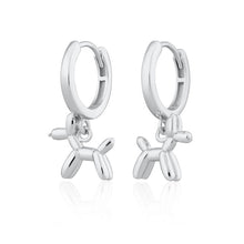 Load image into Gallery viewer, Scream Pretty Balloon Dog Hoop Earrings (comes in Gold Plated or Silver Plated)