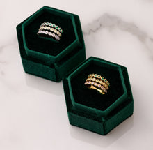 Load image into Gallery viewer, Amelia Scott Dotty Illusion Flamingo CZ Ring - Gold