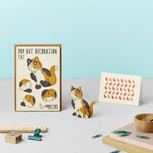 Load image into Gallery viewer, Pop Out Calico Cat Decoration Card