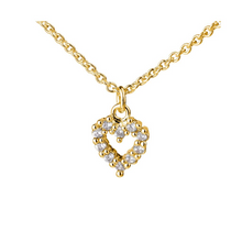 Load image into Gallery viewer, Crystal Heart Necklace - Silver / Gold
