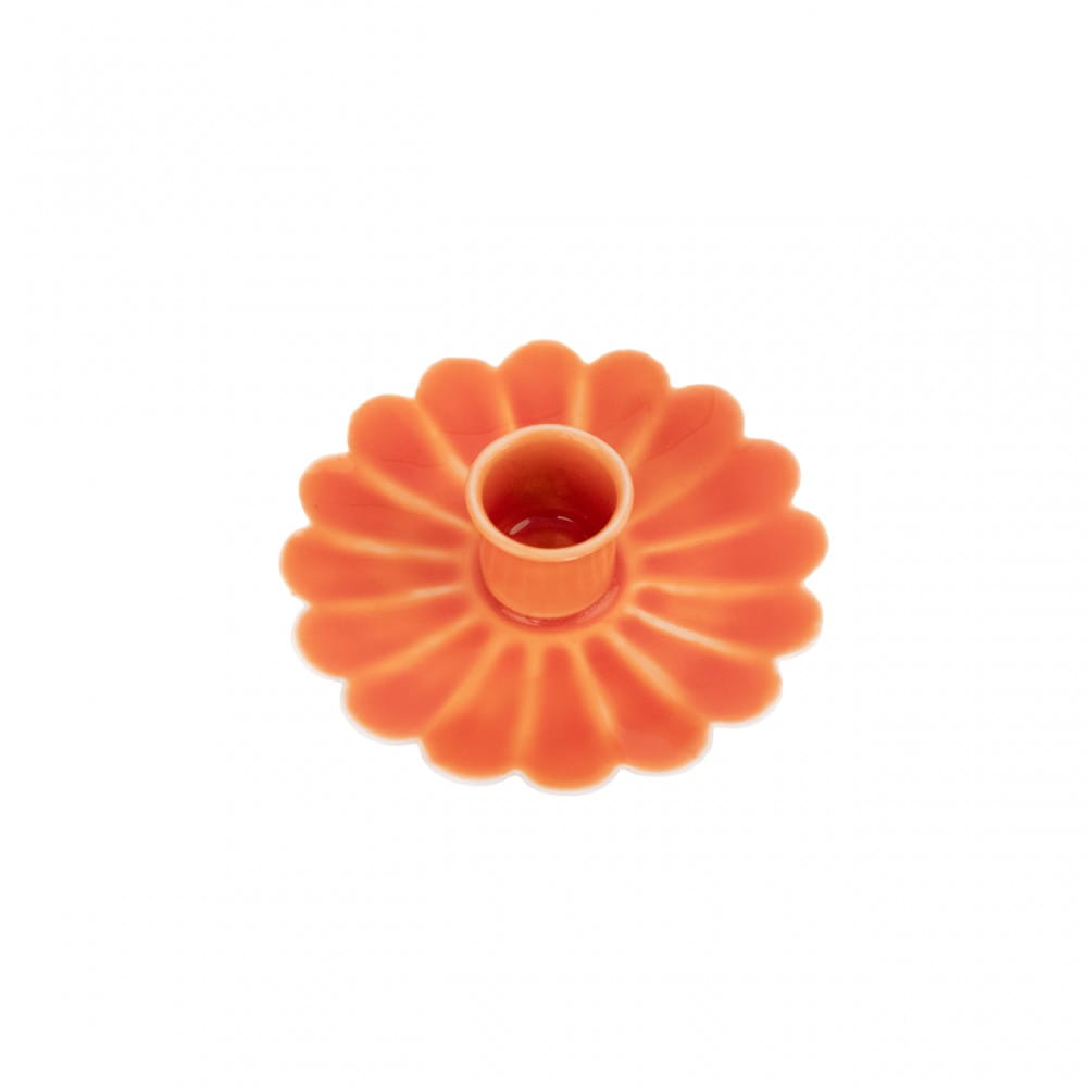 Helio Ferretti Orange Floral Candle Holder