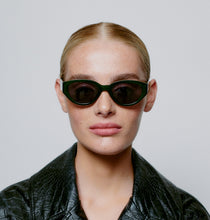 Load image into Gallery viewer, A. KJAERBEDE Winnie Sunglasses - Dark Green Transparent