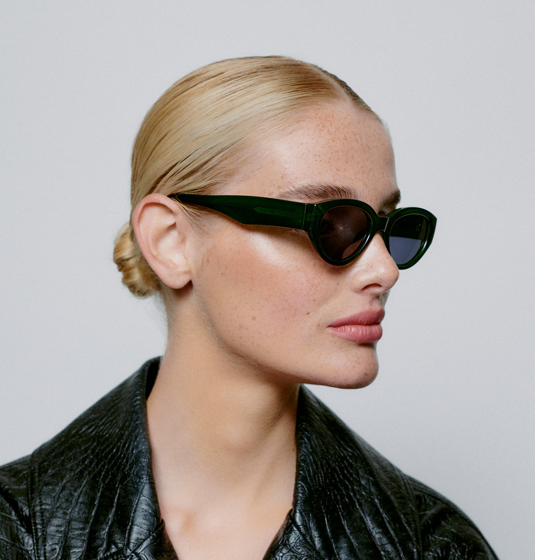 A. KJAERBEDE Winnie Sunglasses - Dark Green Transparent