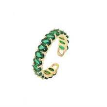 Load image into Gallery viewer, Green Cubic Zirconia Ring
