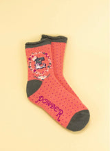 Load image into Gallery viewer, Powder Initial A-Z Bamboo Ankle Socks