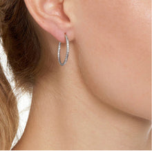 Load image into Gallery viewer, The Hoop Station La Roma Diamond Cut Silver 24mm