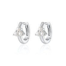 Load image into Gallery viewer, Scream Pretty Pearl Trinity Huggie Earrings