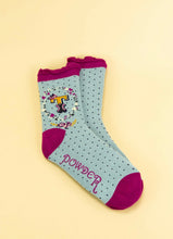 Load image into Gallery viewer, Powder Initial A-Z Bamboo Ankle Socks