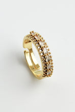 Load image into Gallery viewer, My Doris Gold &amp; Crystal Adjustable Ring
