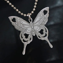 Load image into Gallery viewer, Silver butterfly pendant
