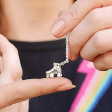 Load image into Gallery viewer, Scream Pretty Roller Skate Necklace Silver