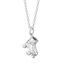 Load image into Gallery viewer, Scream Pretty Roller Skate Necklace Silver