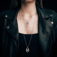 Load image into Gallery viewer, Silver winged heart pendant