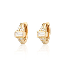 Load image into Gallery viewer, Gold plated Audrey Huggie Hoop Earrings