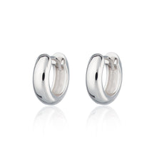 Load image into Gallery viewer, Sterling Silver Chunky Huggie Hoop Earrings