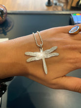 Load image into Gallery viewer, Silver dragonfly pendant