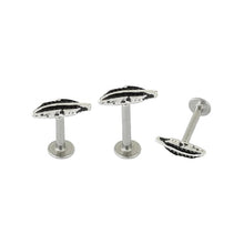 Load image into Gallery viewer, Cartilage Cartel Feather Labret - Gold & Silver