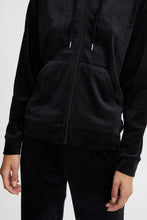 Load image into Gallery viewer, B Young Black Velour Hoodie