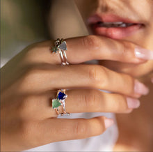 Load image into Gallery viewer, SVP Audie Light Green Chalcedony Adjustable Ring
