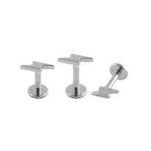 Load image into Gallery viewer, Cartilage Cartel Lightning Bolt Labret Stud - Gold & Silver