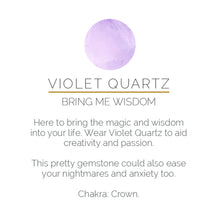 Load image into Gallery viewer, SVP Audie Violet Quartz Adjustable Ring
