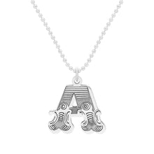 Load image into Gallery viewer, Carter Gore Silver Pendant ‘A’ - 3 sizes available