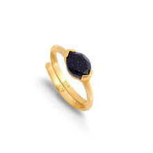 Load image into Gallery viewer, SVP Siren Blue Sunstone Adjustable Ring
