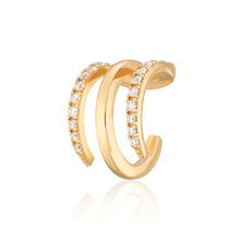 Load image into Gallery viewer, Scream Pretty Triple Claw Single Ear Cuff - Gold & Silver