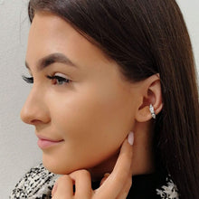 Load image into Gallery viewer, Sterling silver Single Pearl Ear Cuff