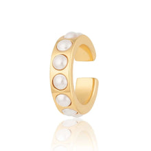 Load image into Gallery viewer, Sterling silver Single Pearl Ear Cuff