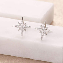 Load image into Gallery viewer, Sterling silver Starburst Stud Earrings