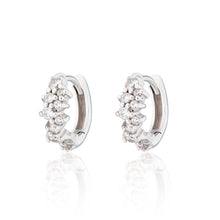 Load image into Gallery viewer, Sterling silver Stardust Huggie Hoop Earrings