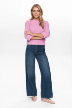 Load image into Gallery viewer, NÜMPH Nuriette Leaf Pointelle Pullover - Pink
