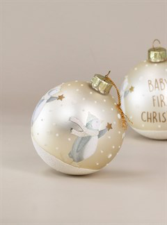 Gisela Graham Gold Baby’s First Christmas Decoration