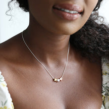 Load image into Gallery viewer, Mixed Metal Triple Star Necklace
