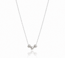 Load image into Gallery viewer, Triple Threaded Heart Necklace - Silver
