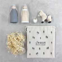 Load image into Gallery viewer, East of India Jesus Mary &amp; Joseph Set
