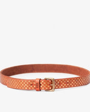 Load image into Gallery viewer, BIBA Tan Lovington Studded Leather Belt - 2 Lengths

