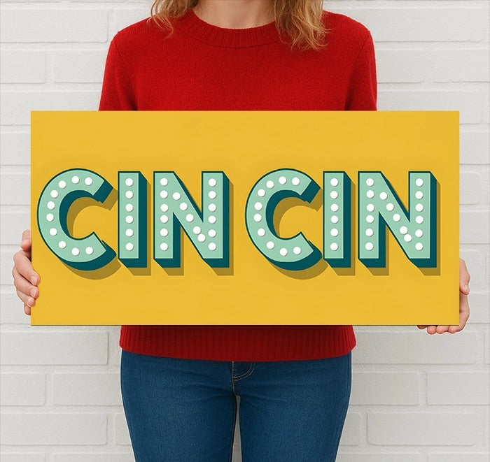CIN CIN Metal Sign - Large