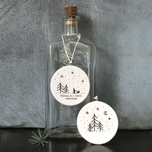 Load image into Gallery viewer, East of India Flat Porcelain Bauble - Winter Wonderland
