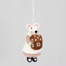 Load image into Gallery viewer, Mouse with House Christmas Decoration

