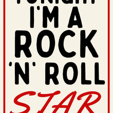 Load image into Gallery viewer, Rock ‘n’ Roll Star Retro Style Print A4
