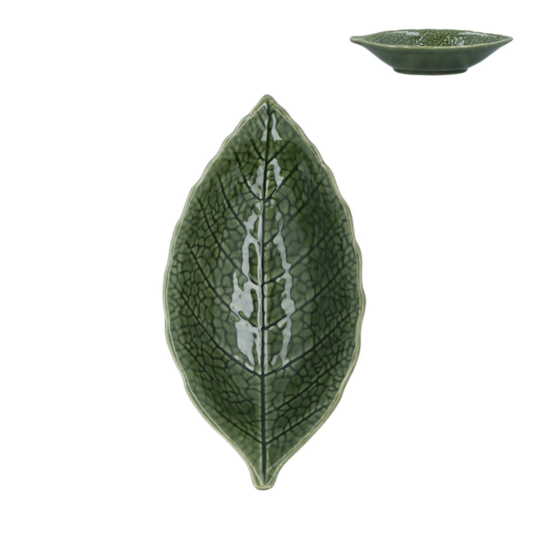 Gisela Graham Mini Leaf Dish - Green