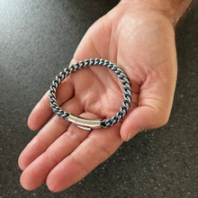 Load image into Gallery viewer, Tribal Steel Men’s Stainless Steel Sports Bracelet - Blue
