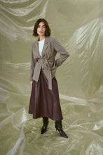 Load image into Gallery viewer, Culture Checka Belted Blazer
