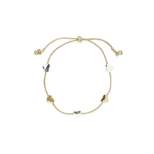 Load image into Gallery viewer, Five Hearts Adjustable Bracelet - Gold/Silver/Mixed
